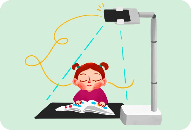 A child reading without distractions